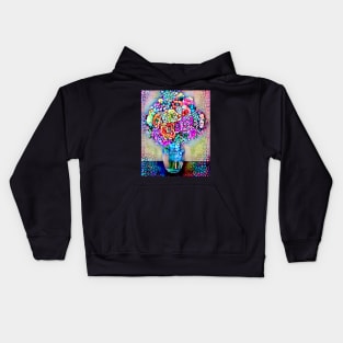 Acrylic Pour Bouquet Kids Hoodie